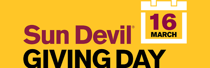 Sun Devil Giving Day March 16 banner ad